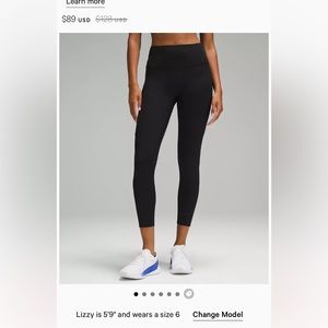 Lululemon Fast and Free High-Rise Tight 25"